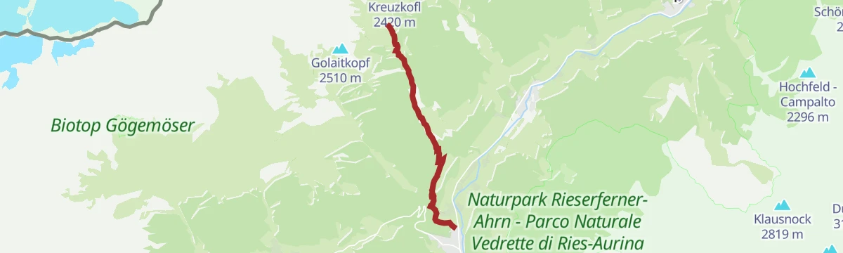 Route map: Hiking tour to the Daimeralm hut